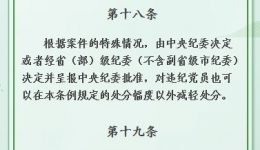 【黨紀(jì)條規(guī)日日學(xué)】《中國(guó)共產(chǎn)黨紀(jì)律處分條例》第十八條、第十九條