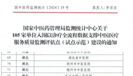 喜訓！湖醫(yī)附一醫(yī)院入圍國家中醫(yī)藥管理局以診療全流程數據支撐中醫(yī)醫(yī)療服務質量監(jiān)測評估點(試點示范)建設單位